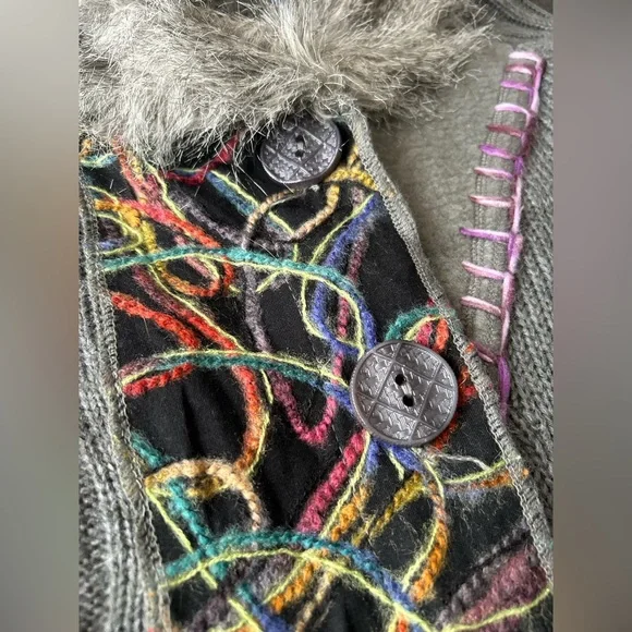 Vintage Women's Y2K Papillon Long Cardigan Jacket - Picture 7 of 13